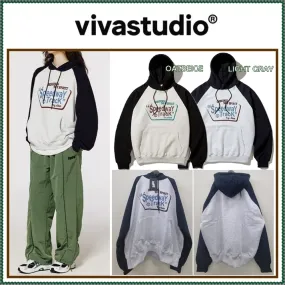 1993studio  |Unisex Street Style Long Sleeves Plain Logo Hoodies