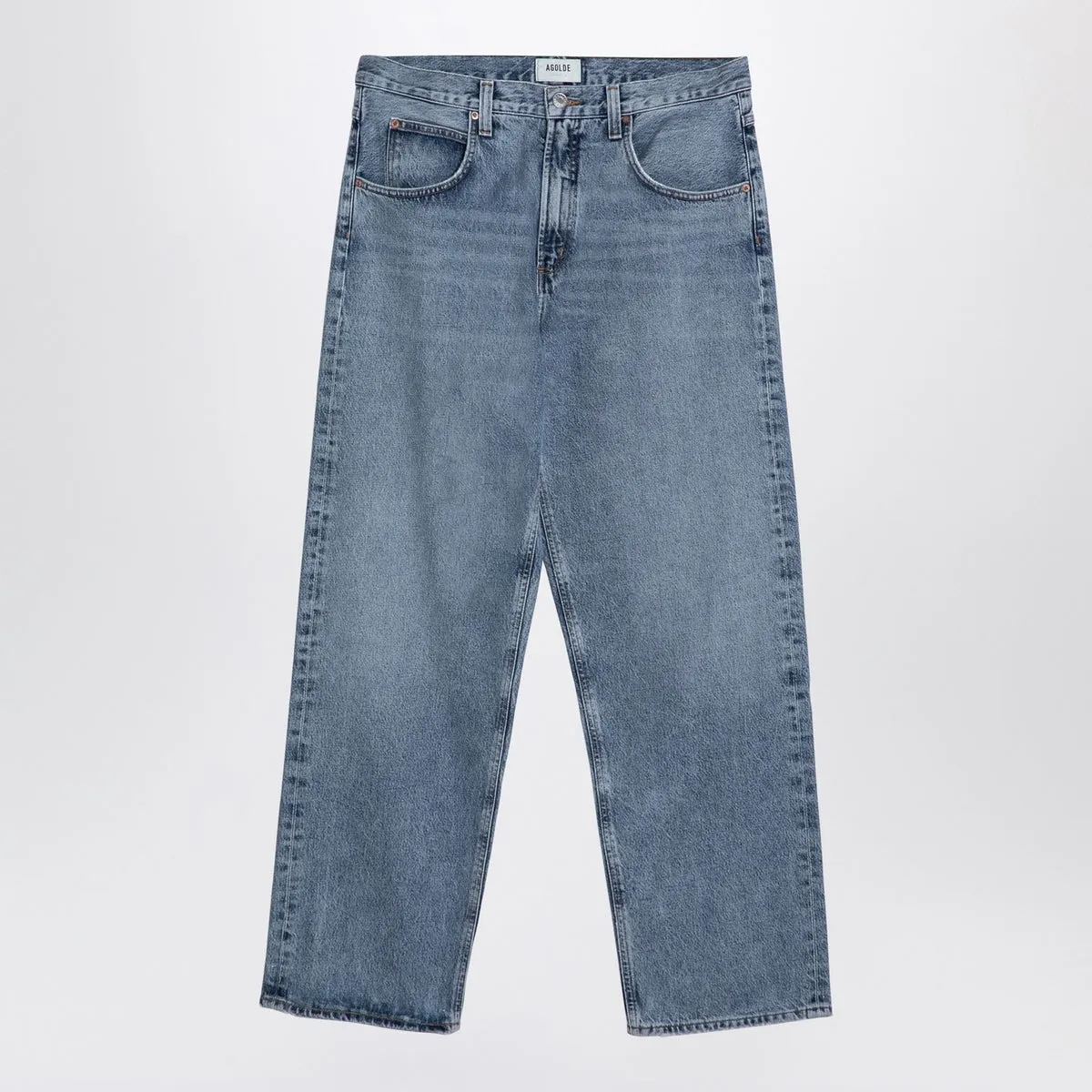 AGOLDE    Agolde Light Blue Baggy Jeans In Organic Denim