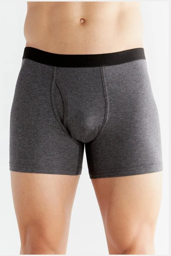 Albero Natur Boxer Shorts Anthracite Melange Grey