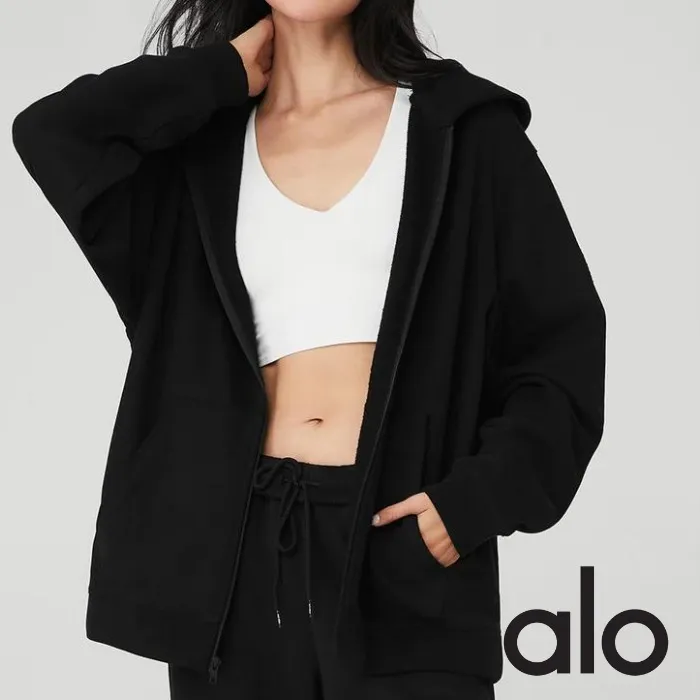 ALO Yoga  |Unisex Logo Hoodies & Sweatshirts