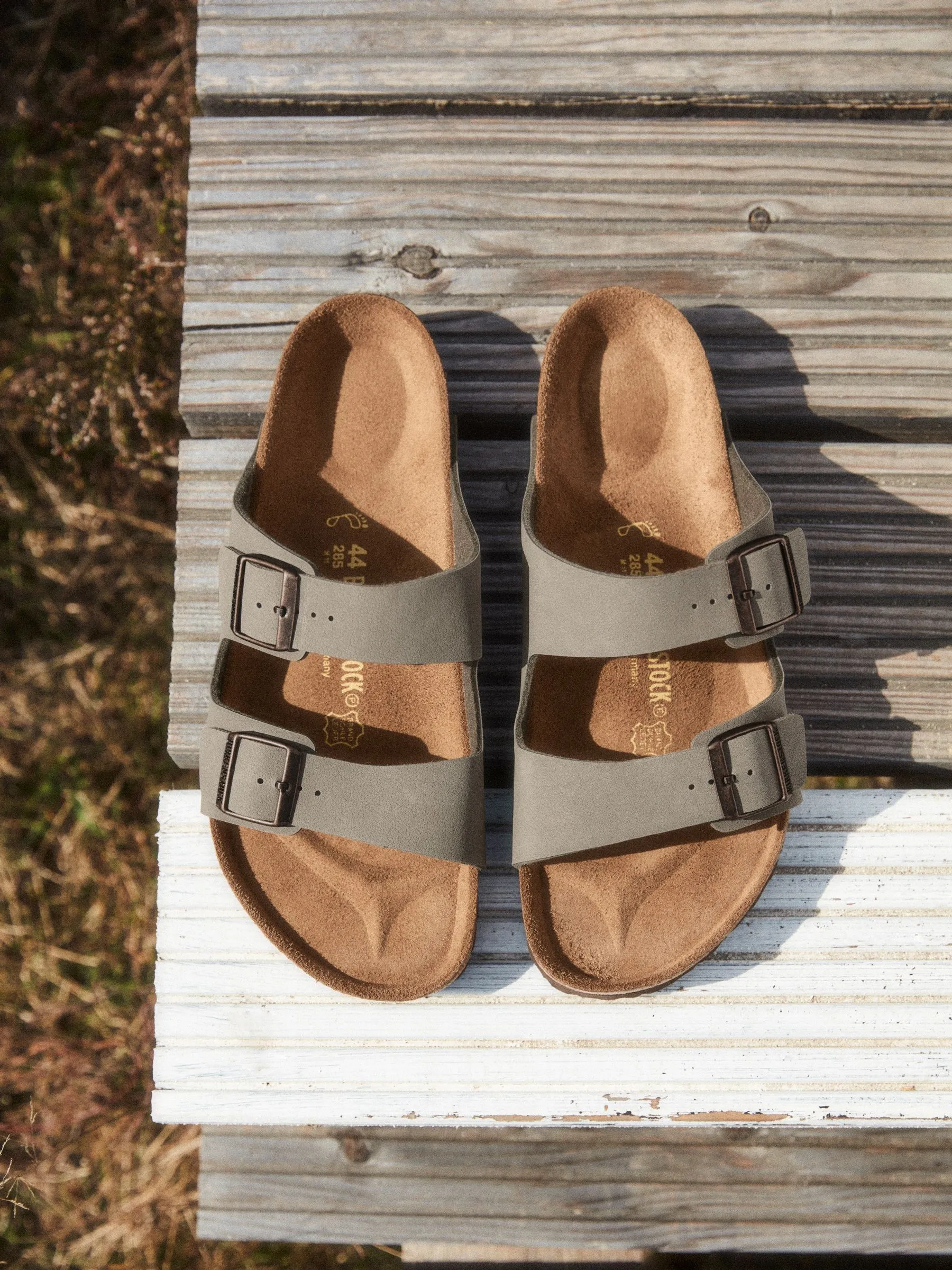 Birkenstock Stone Arizona Birko Flor Nubuck Sandals