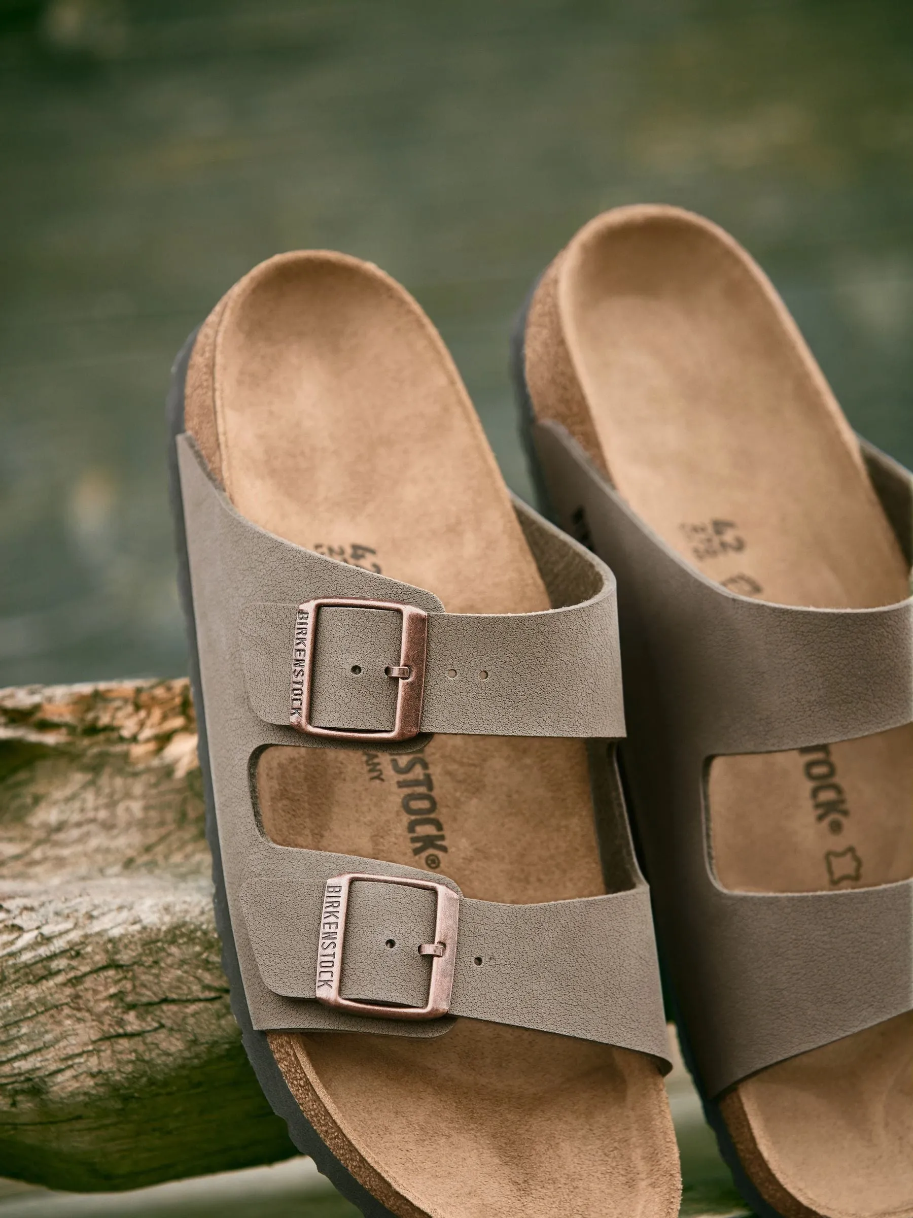 Birkenstock Stone Arizona Birko Flor Nubuck Sandals