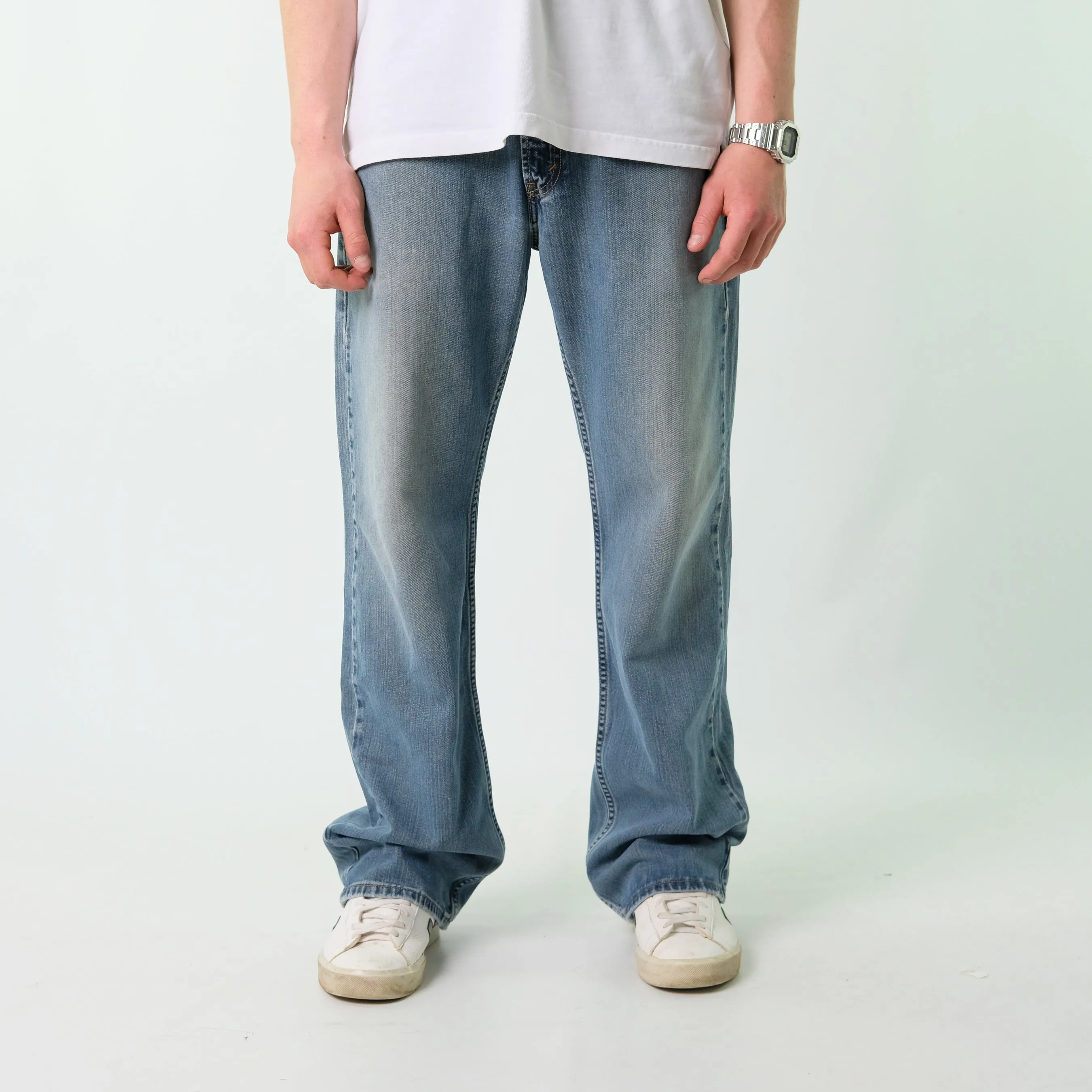 Blue 90s Levi's 569 Denim Jeans Baggy Pants (32x32)