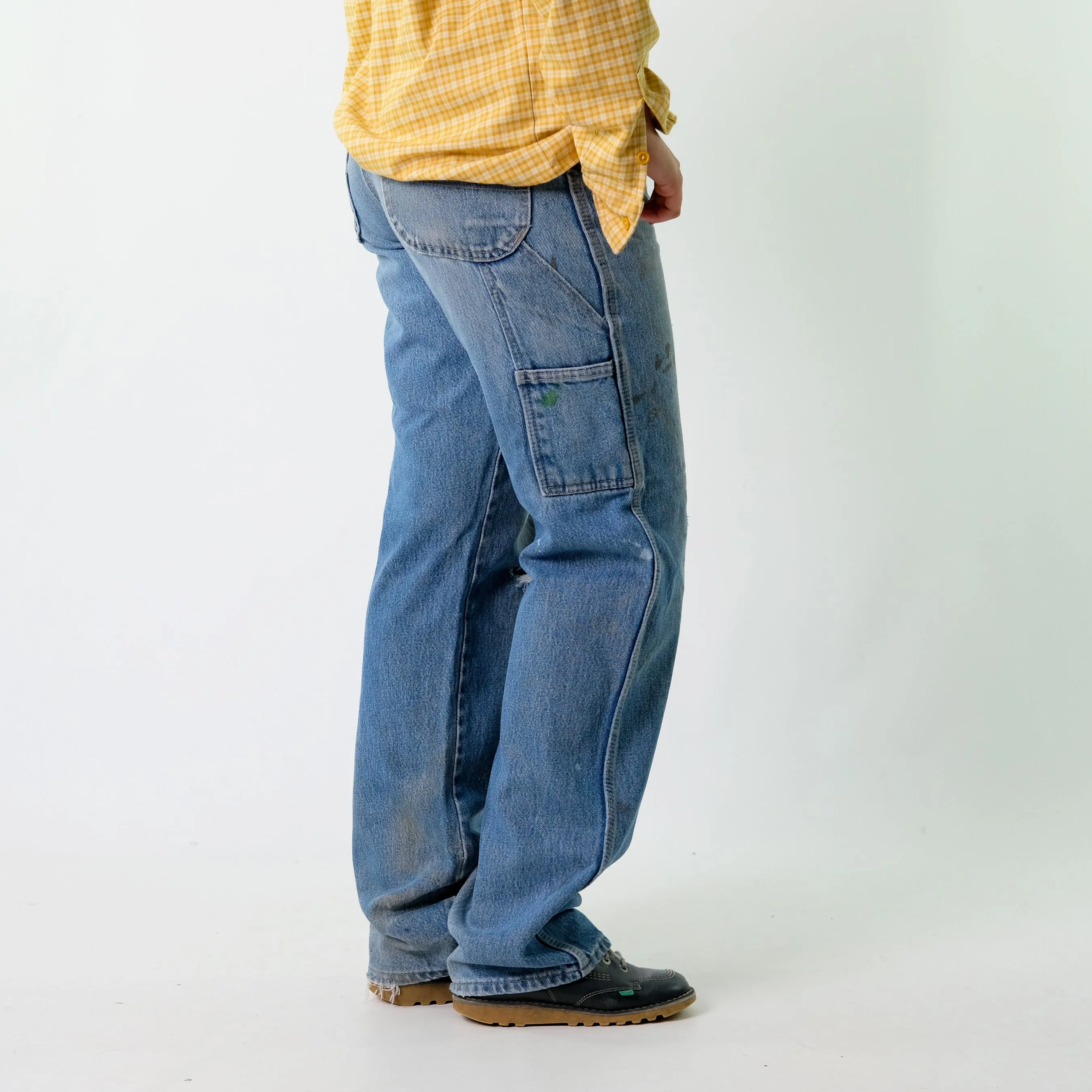 Blue y2ks Dickies Denim Carpenter Jeans Baggy Pants (32x36)
