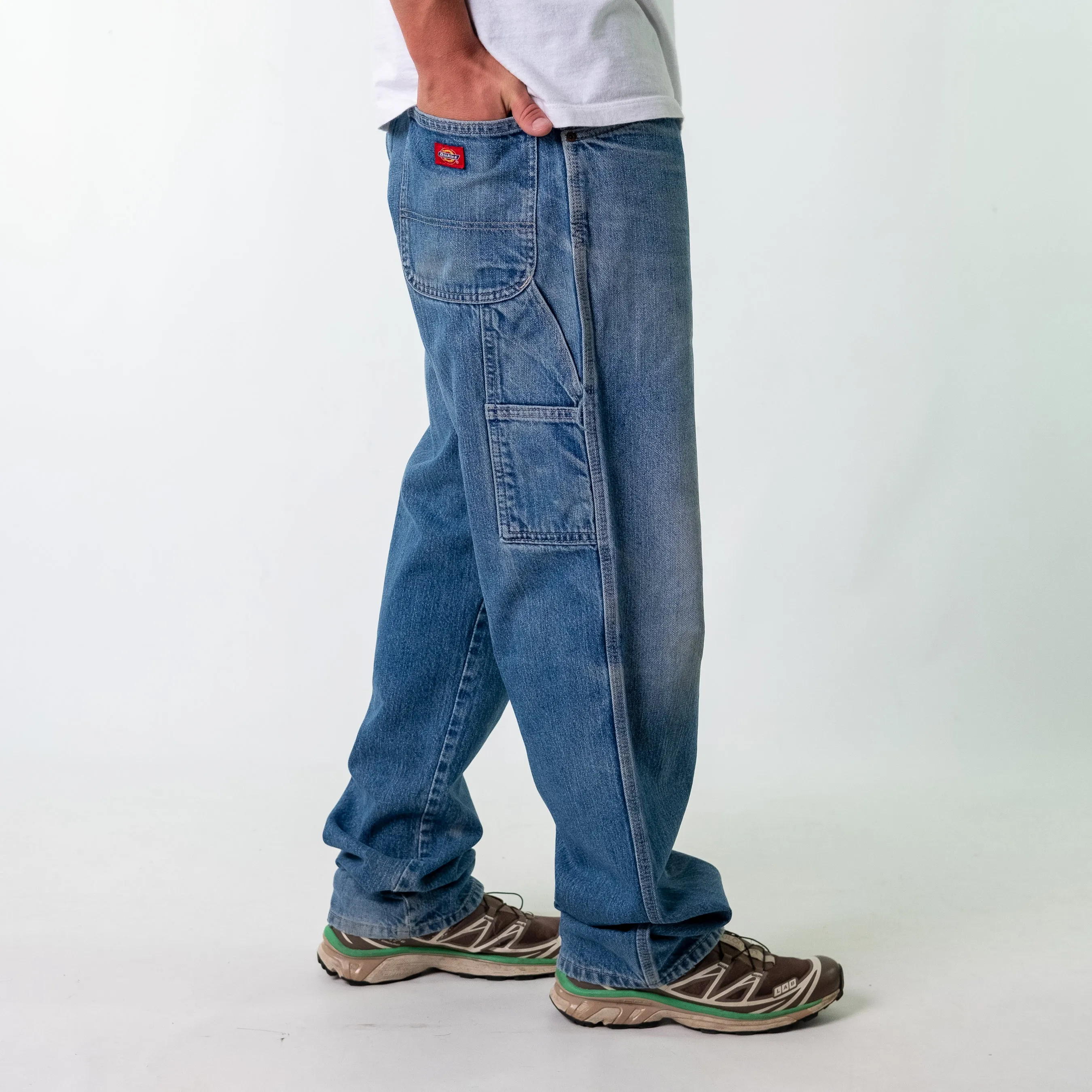 Blue y2ks Dickies Denim Carpenter Jeans Baggy Pants (36x34)