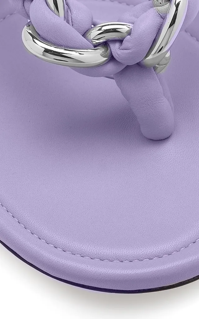 Bottega Veneta Dot Lagoon Chain Flat Sandals