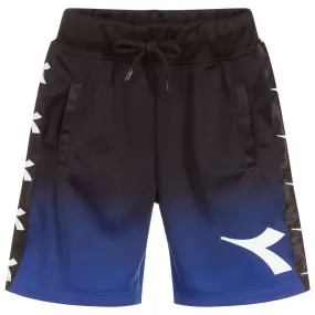 Boys Black & Blue Logo Shorts