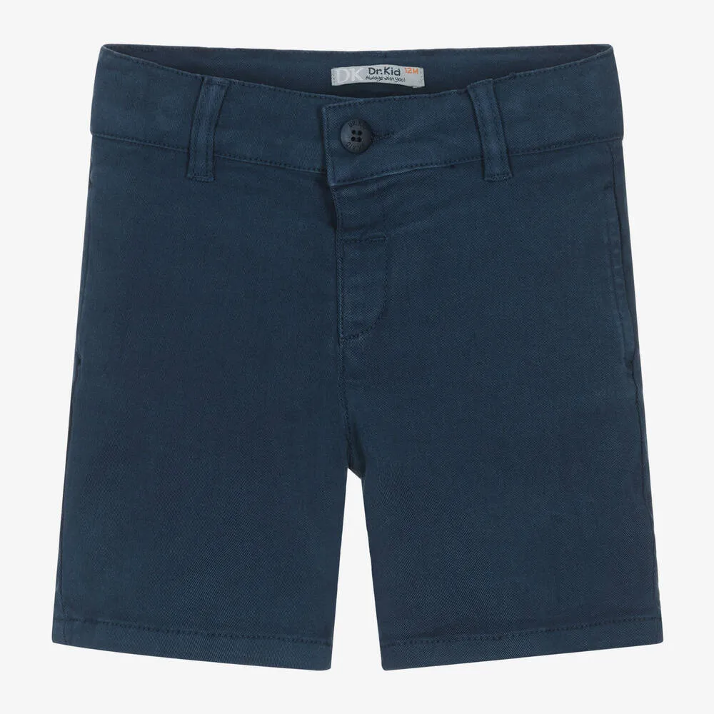 Boys Navy Blue Cotton Chino Shorts
