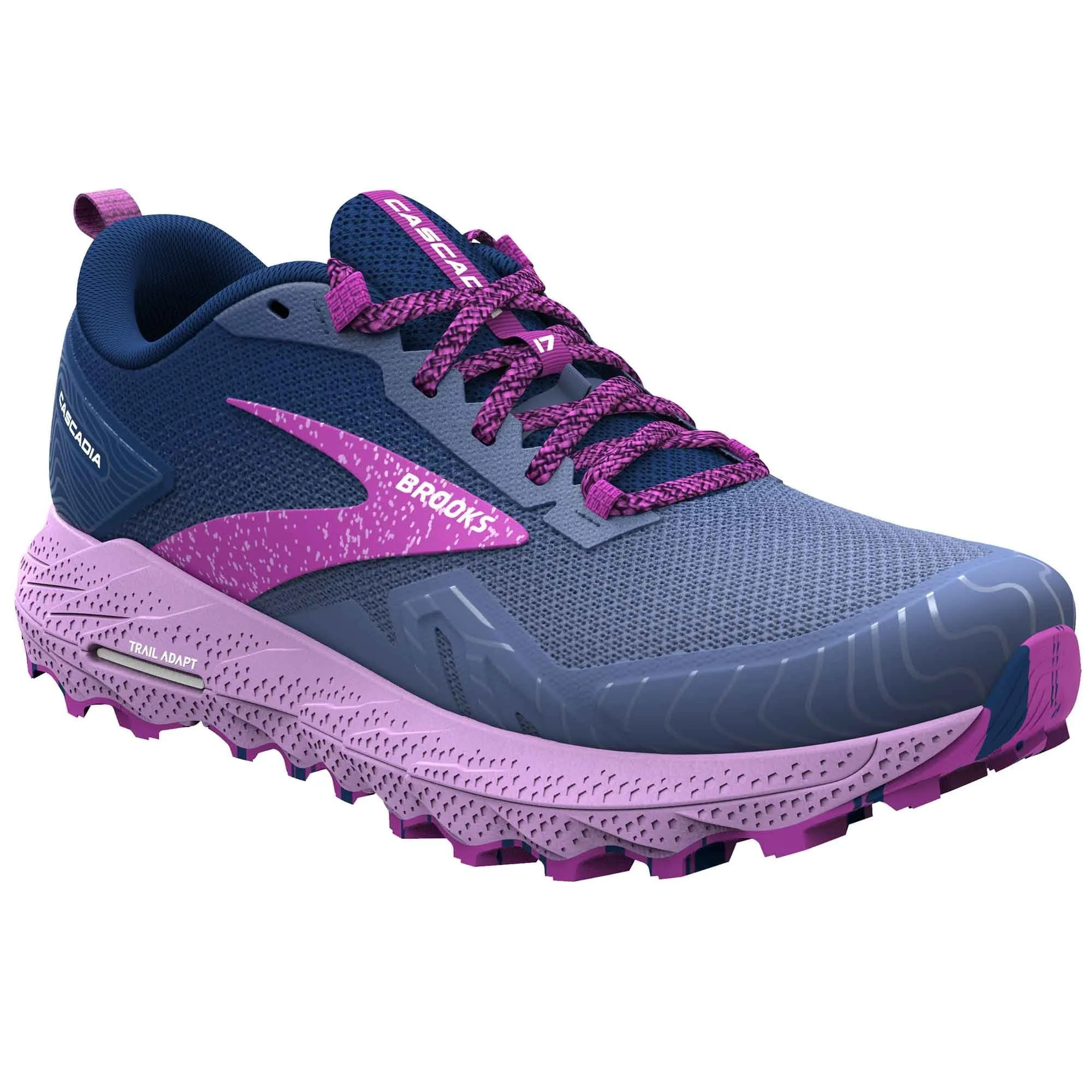 Brooks  Cascadia 17 Womens Trail Running Shoes Navy/Purple/Violet