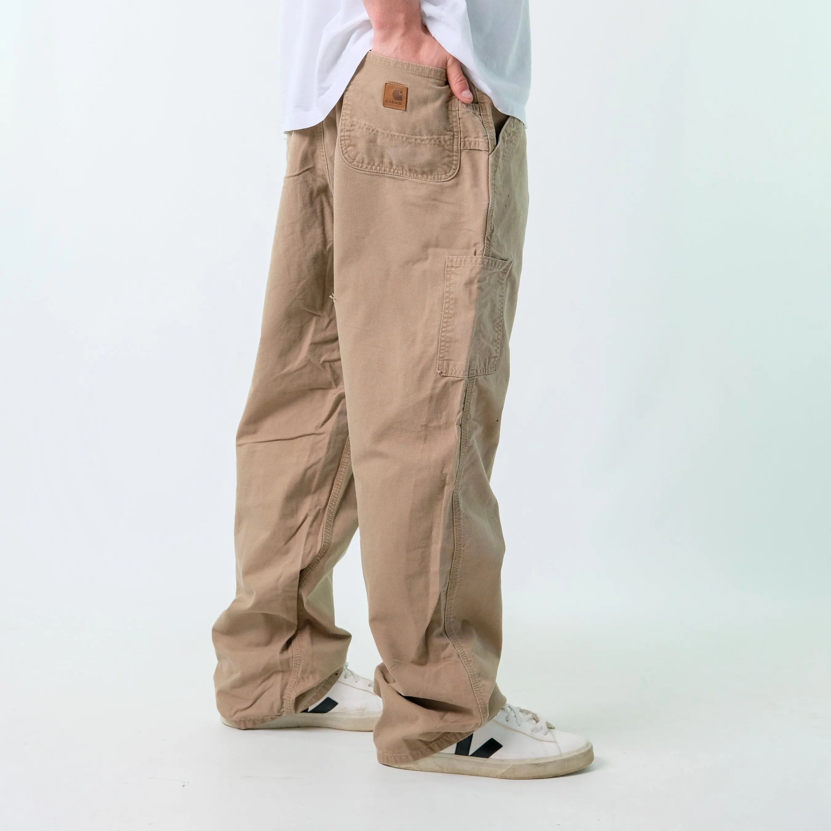 Brown y2ks Carhartt Canvas Carpenter Jeans Baggy Pants (38x34)