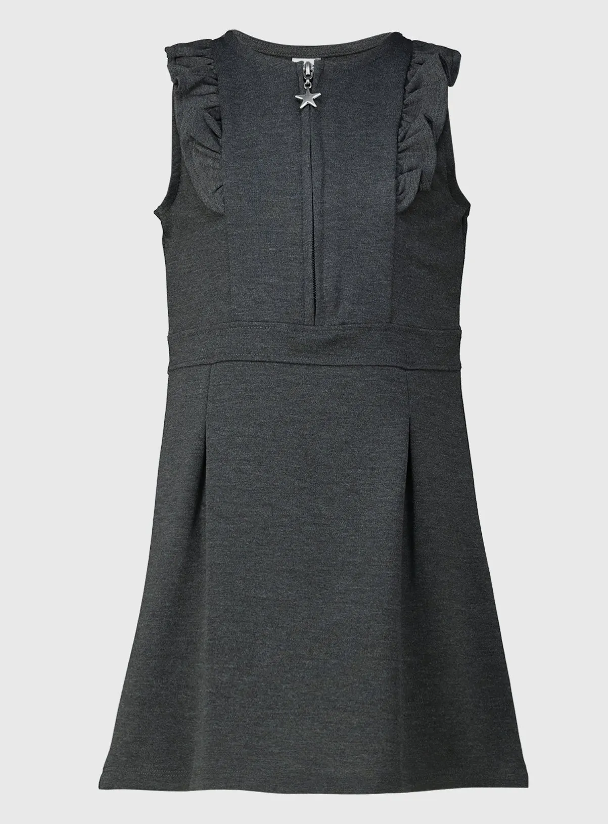 Buy Grey Jersey Ruffle Dress 9 years | School dresses | Tu