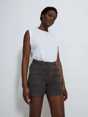 Charcoal Twill Shorts | Women | George at ASDA
