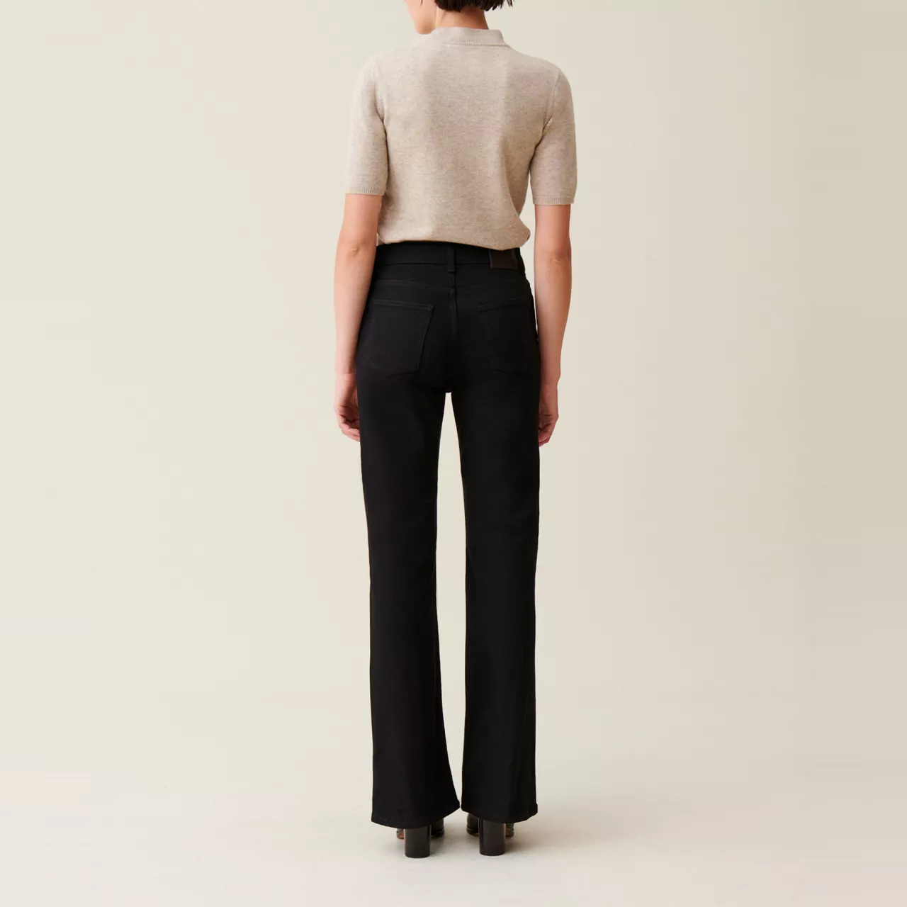 CLAUDIE PIERLOT Mid-Rise Straight Leg Jeans - Black