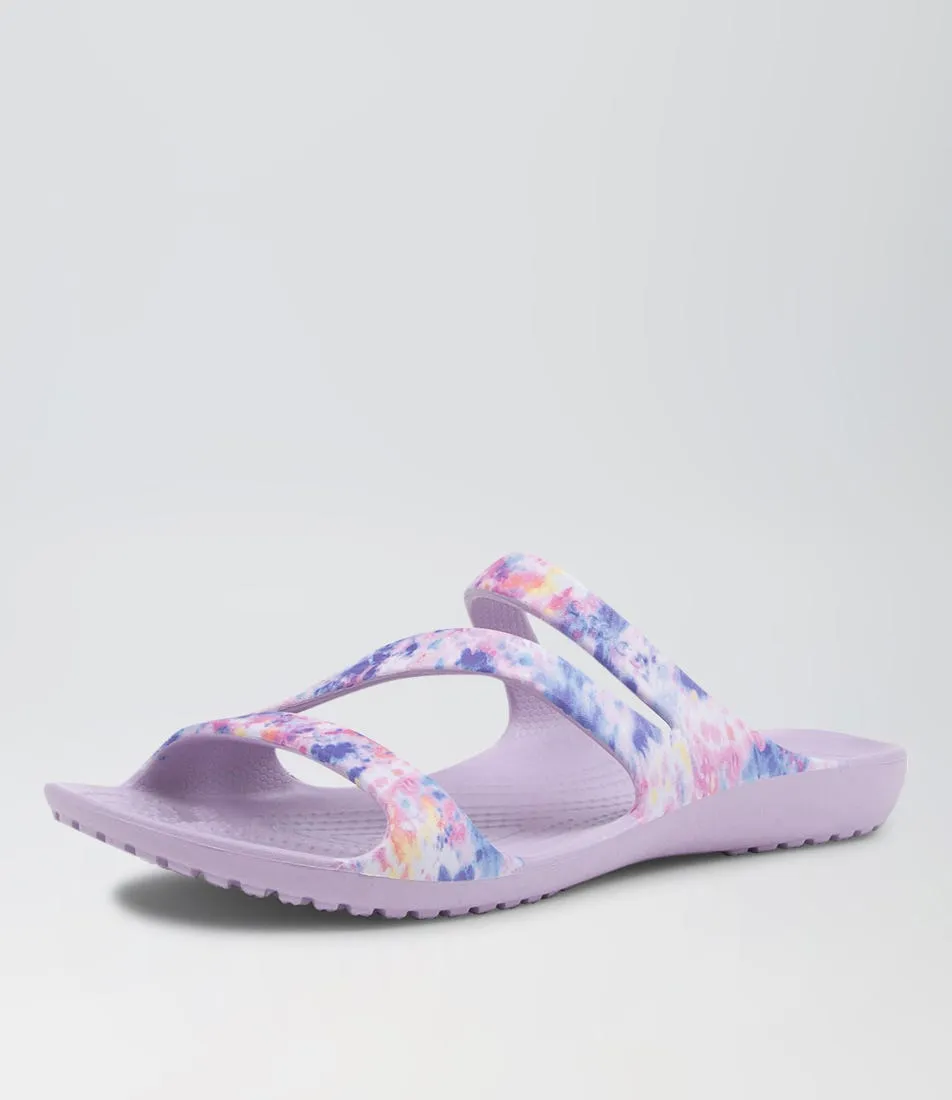 CROCS 207555 Kadee Ii Tiedye Lavender Sandals