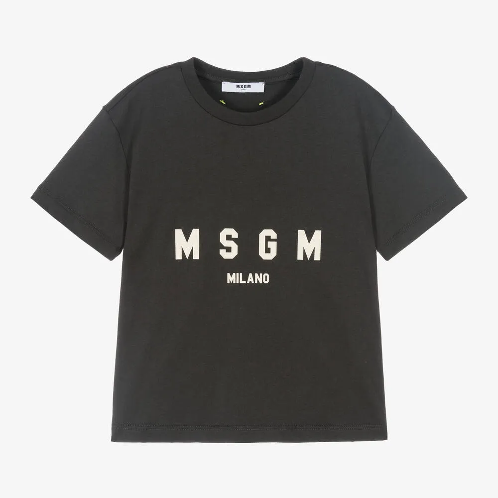 Dark Grey Cotton T-Shirt