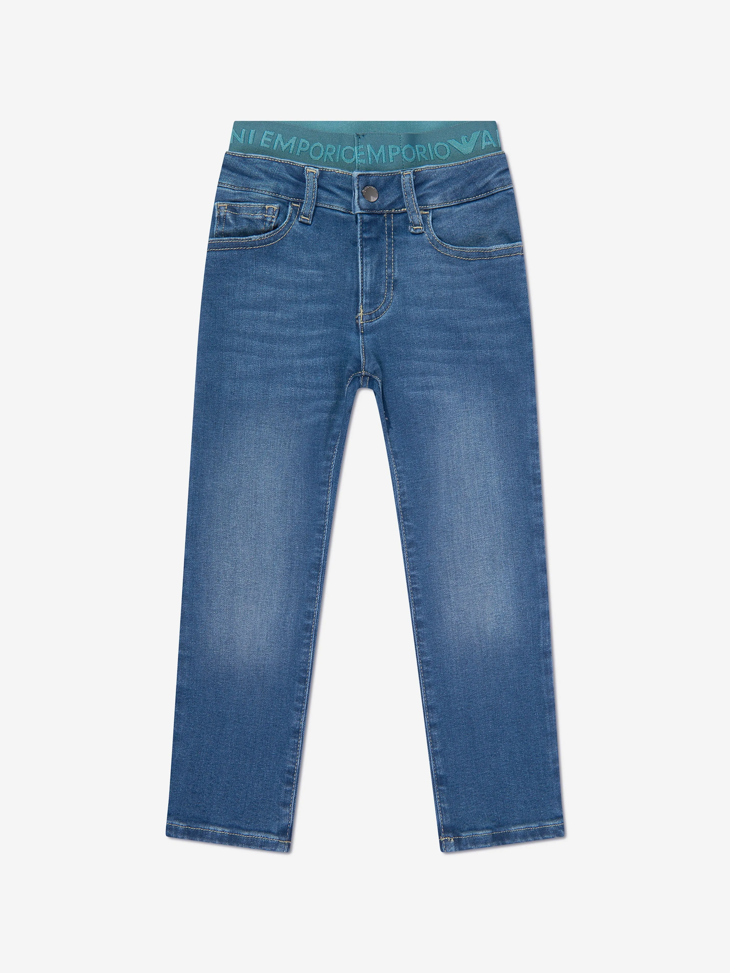 Emporio Armani Boys Skinny Fit Jeans in Blue