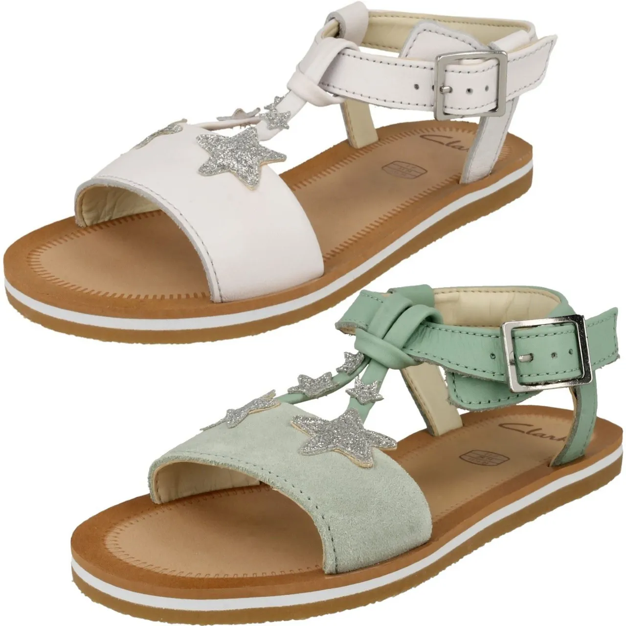 Girls Clarks Star Detailed Sandals Finch Summer K