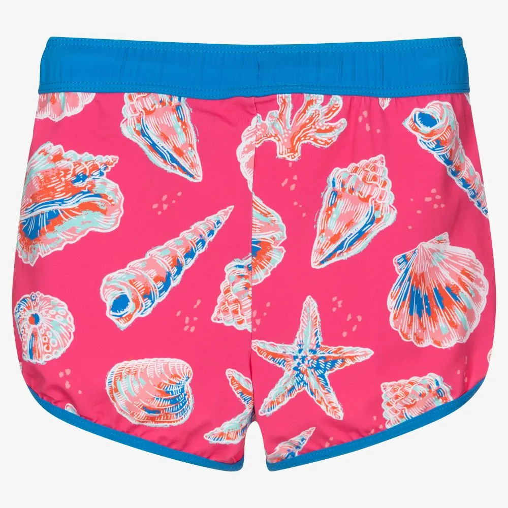 Girls Pink & Blue Swim Shorts 