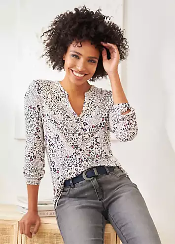 Heine Animal Print Jersey Blouse | Grattan