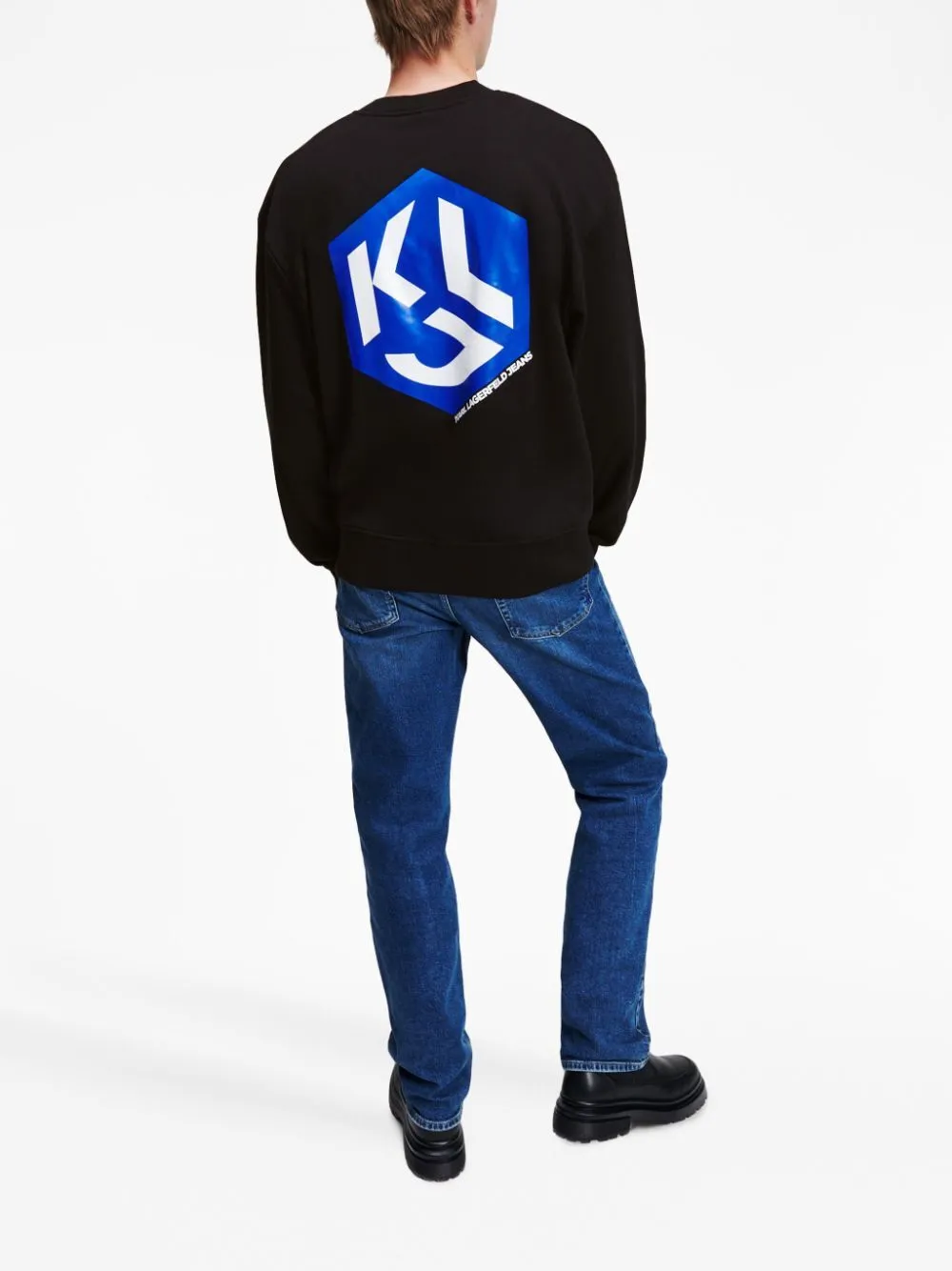 Karl Lagerfeld Jeans logo-print crew-neck jumper - Black