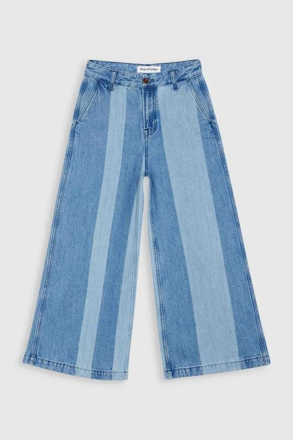 Kings of Indigo Cropped Jeans Lilibet Blue Reef Panel