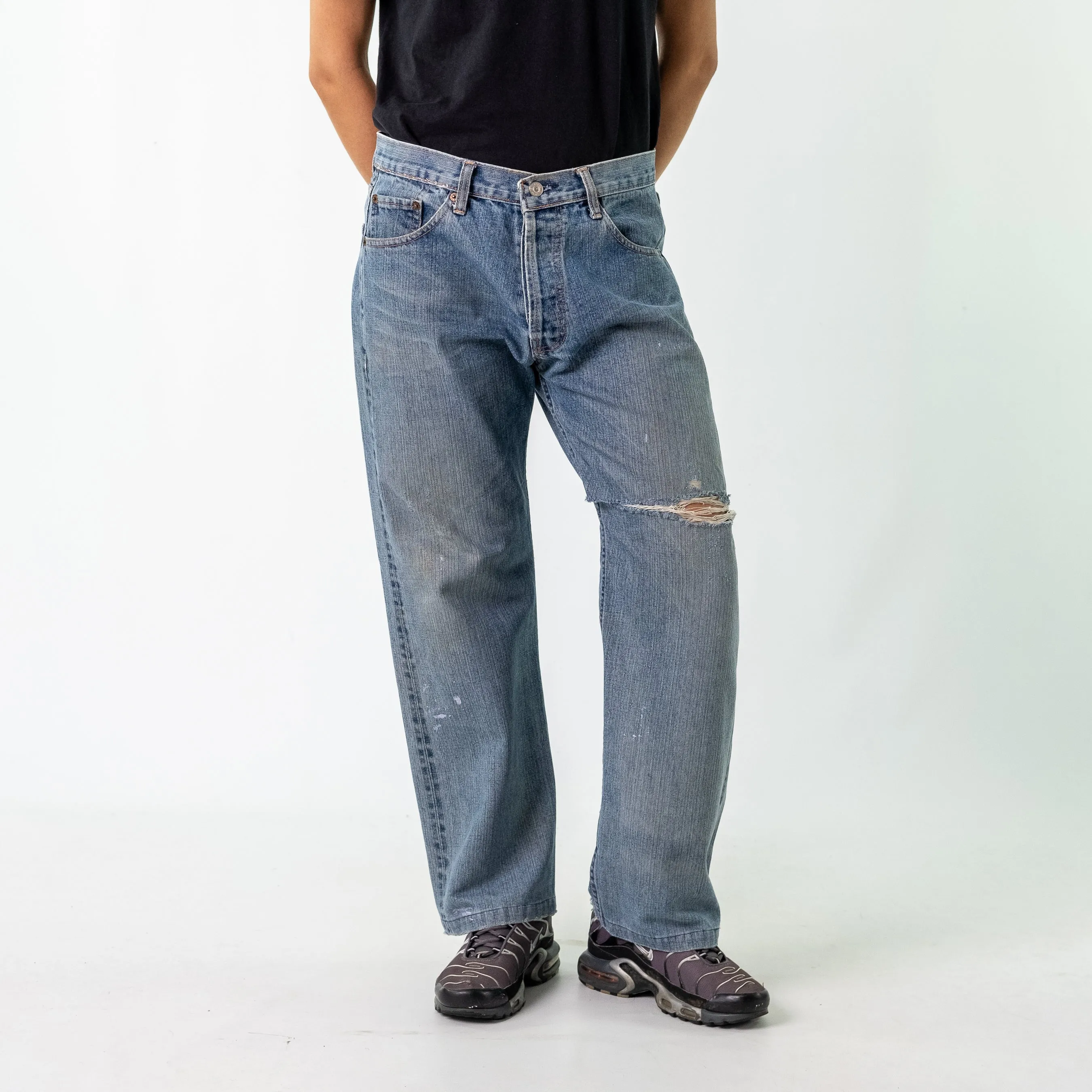 Light Blue y2ks Levi's Denim Jeans Baggy Pants (34x32)