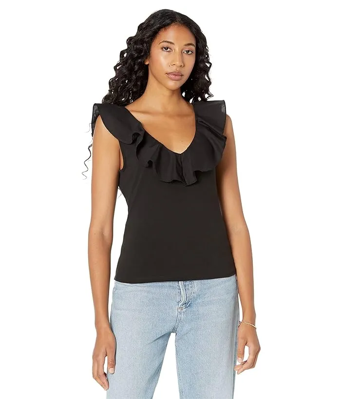 MANGO Ruffle T-Shirt Women's