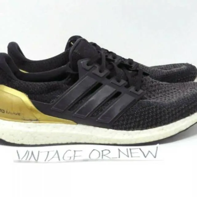 Men's adidas ultra boost 2.0 ucla black gold running shoes bb0800 sz 12