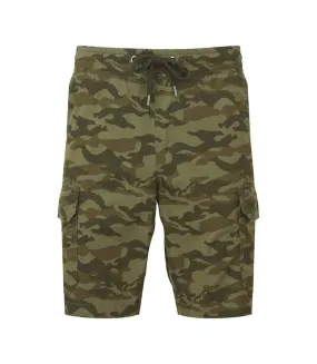 Mens camo cargo shorts green Wombat