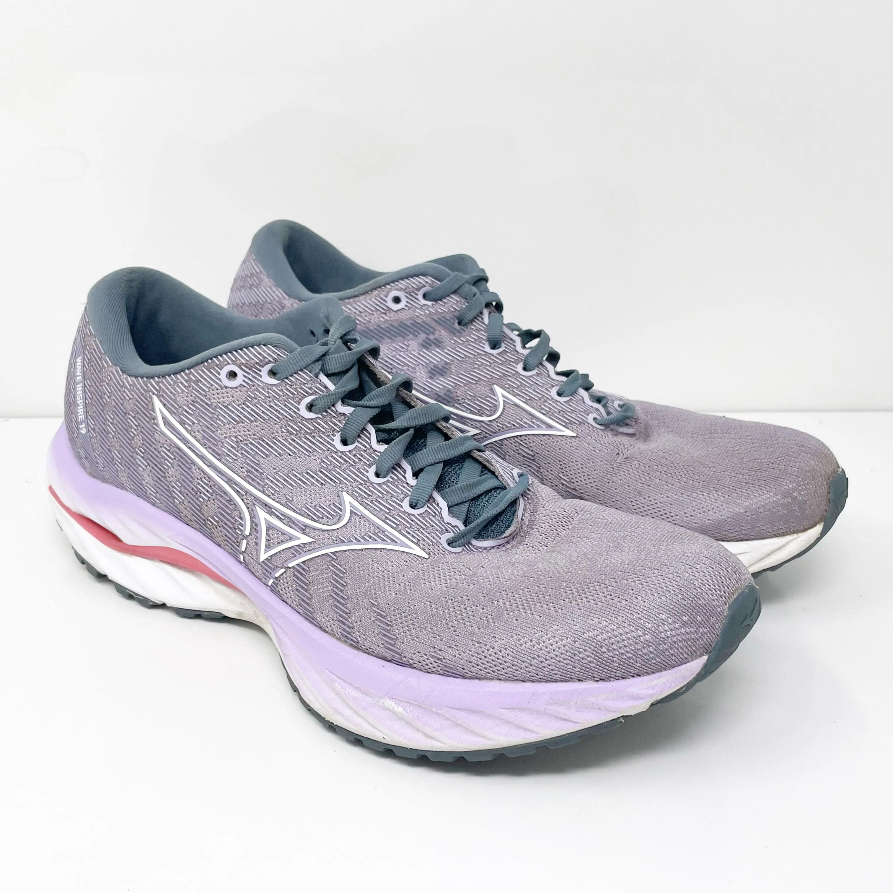 Mizuno Womens Wave Inspire 19 411398 6BCL Purple Running Shoes Sneakers Sz 10.5