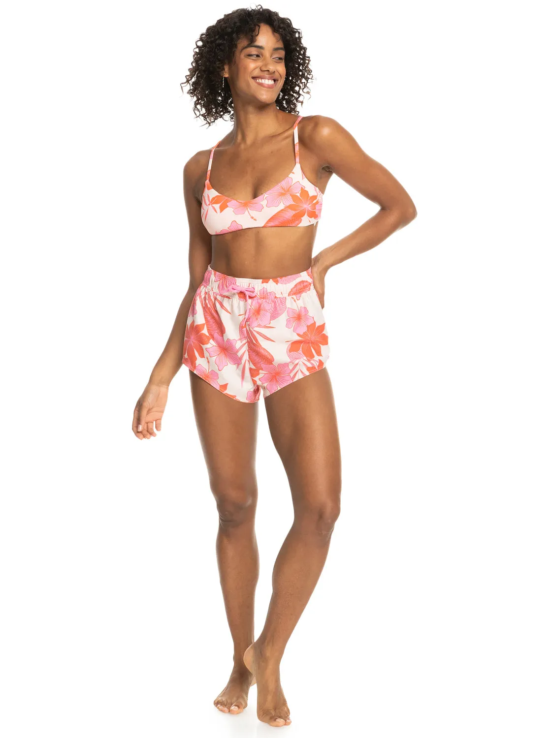 New Fashion Board Shorts - Pale Dogwood Lhibiscus