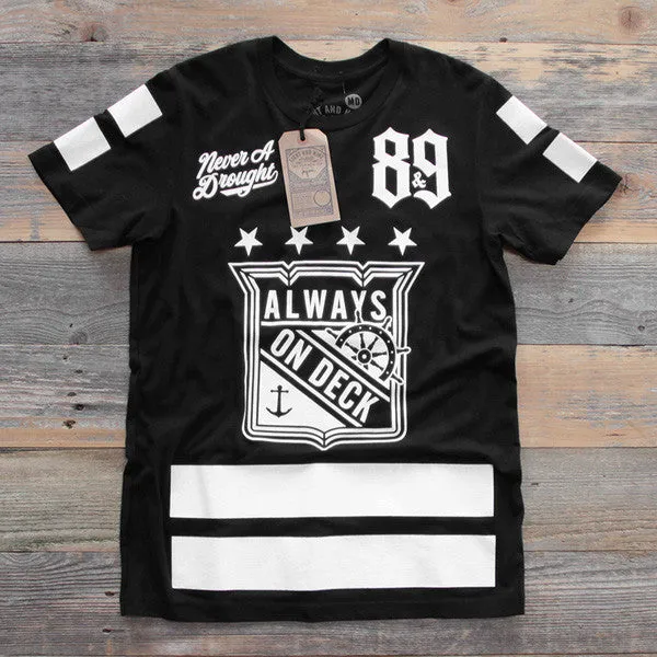 On Deck Hockey Jersey Tee Black