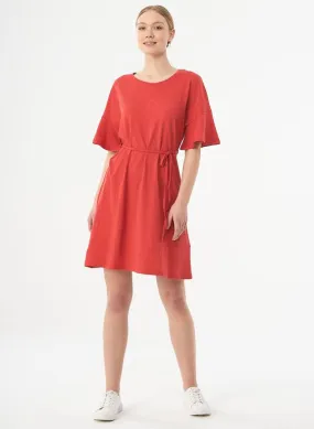 ORGANICATION Jersey Dress Organic Cotton Linen Red