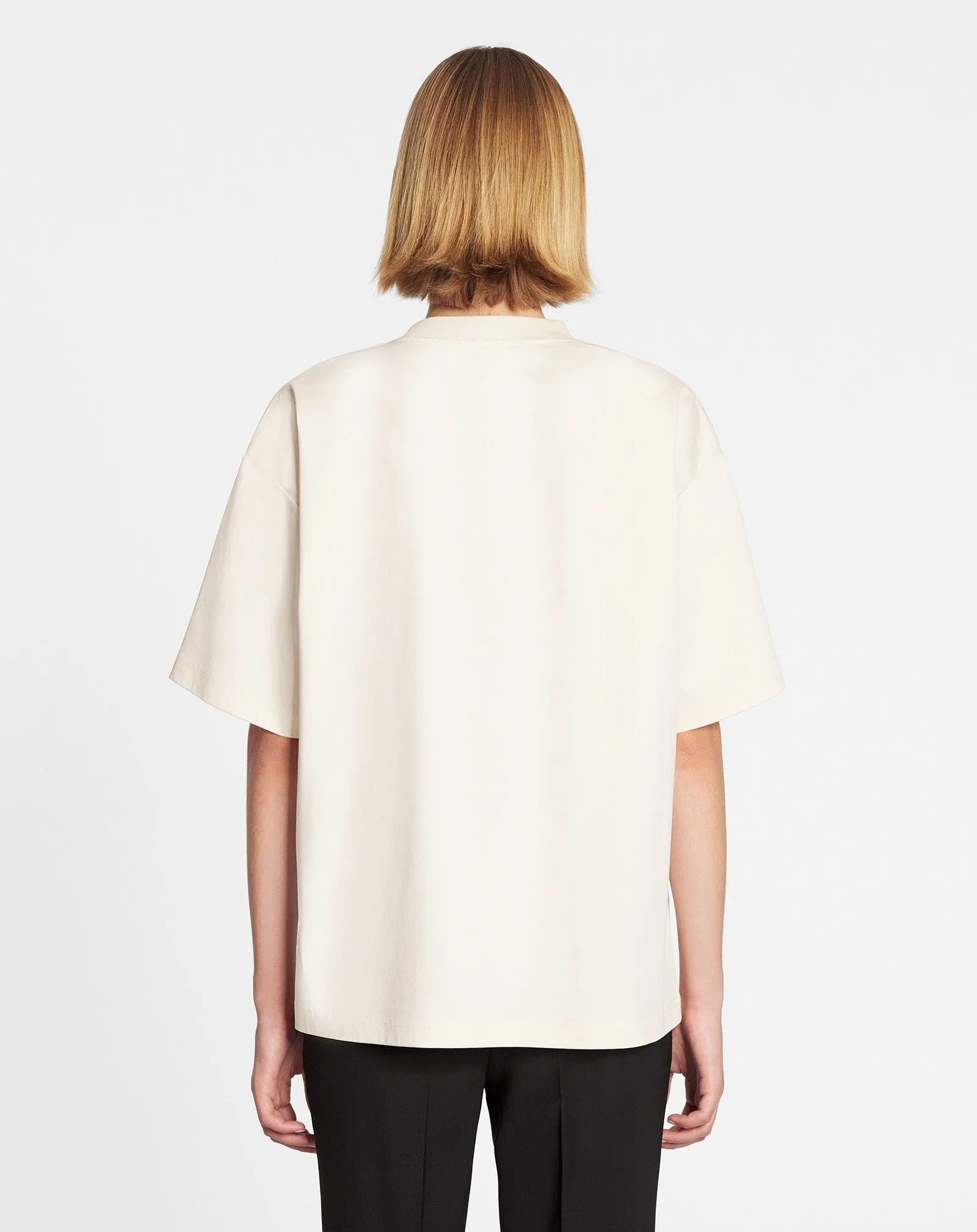 OVERSIZED EMBROIDERED CURB T-SHIRT