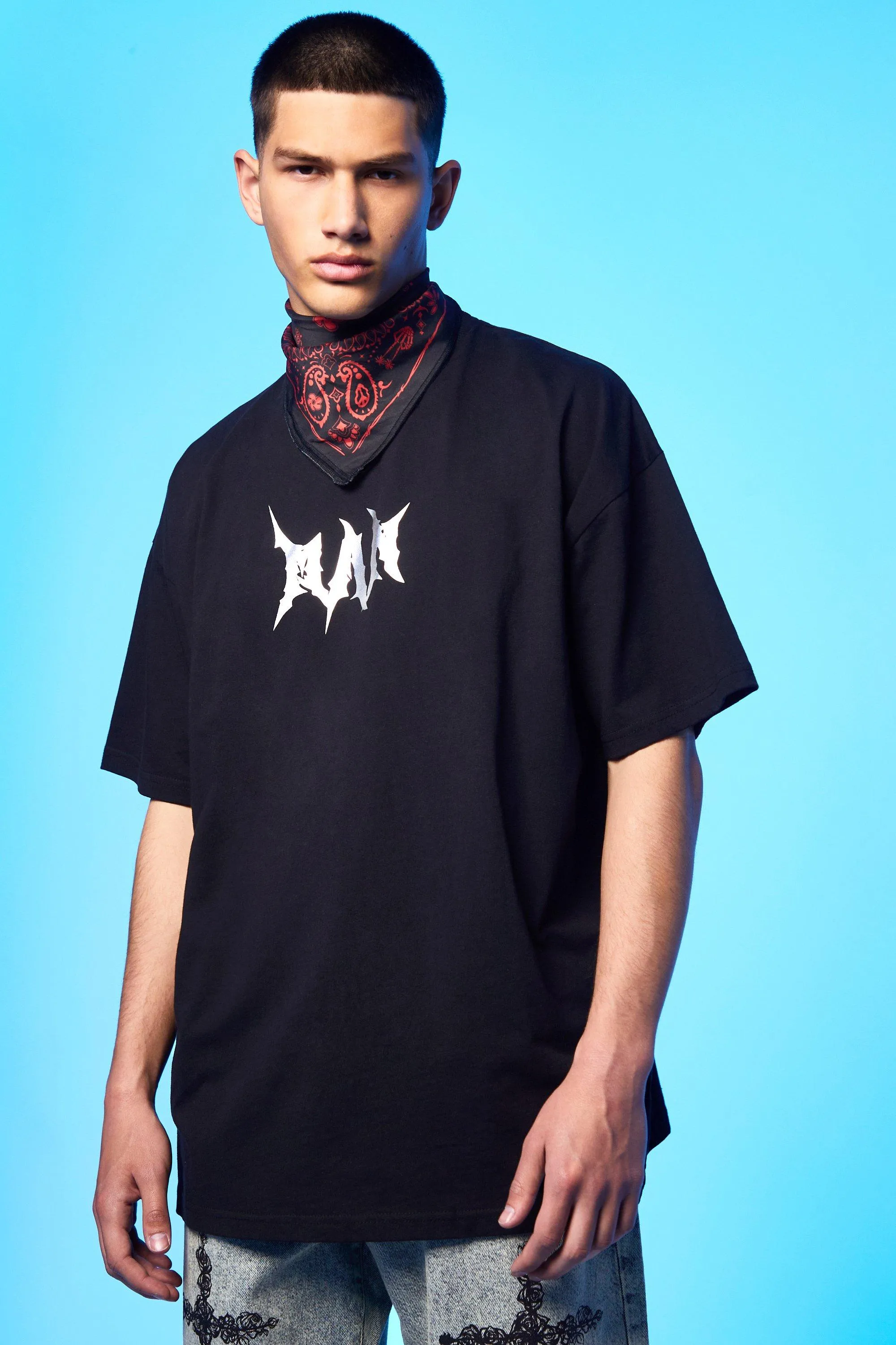 Oversized Foil Print T-shirt