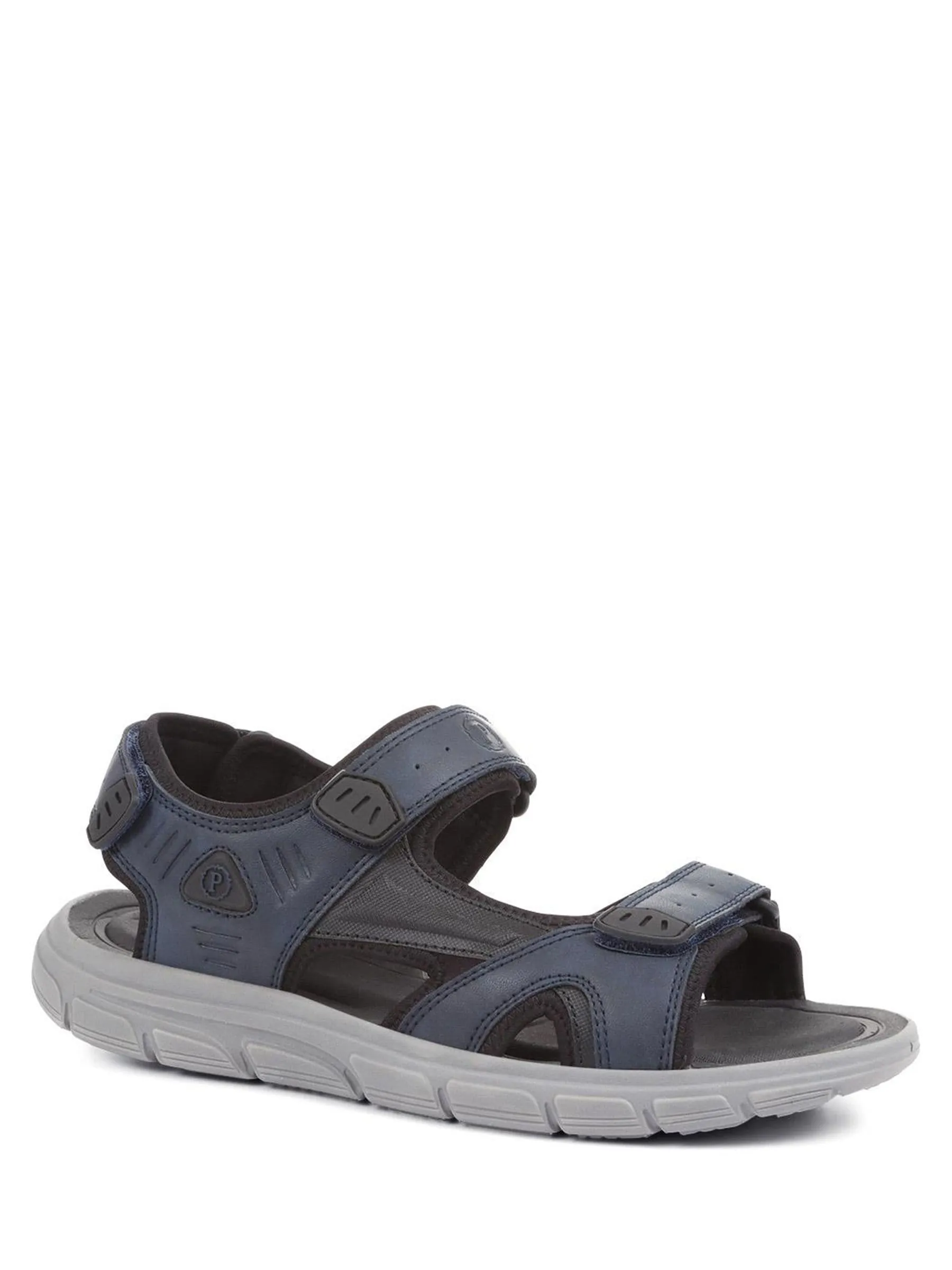 Pavers Blue Pavers Wide Fit Adjustable Brown Sandals