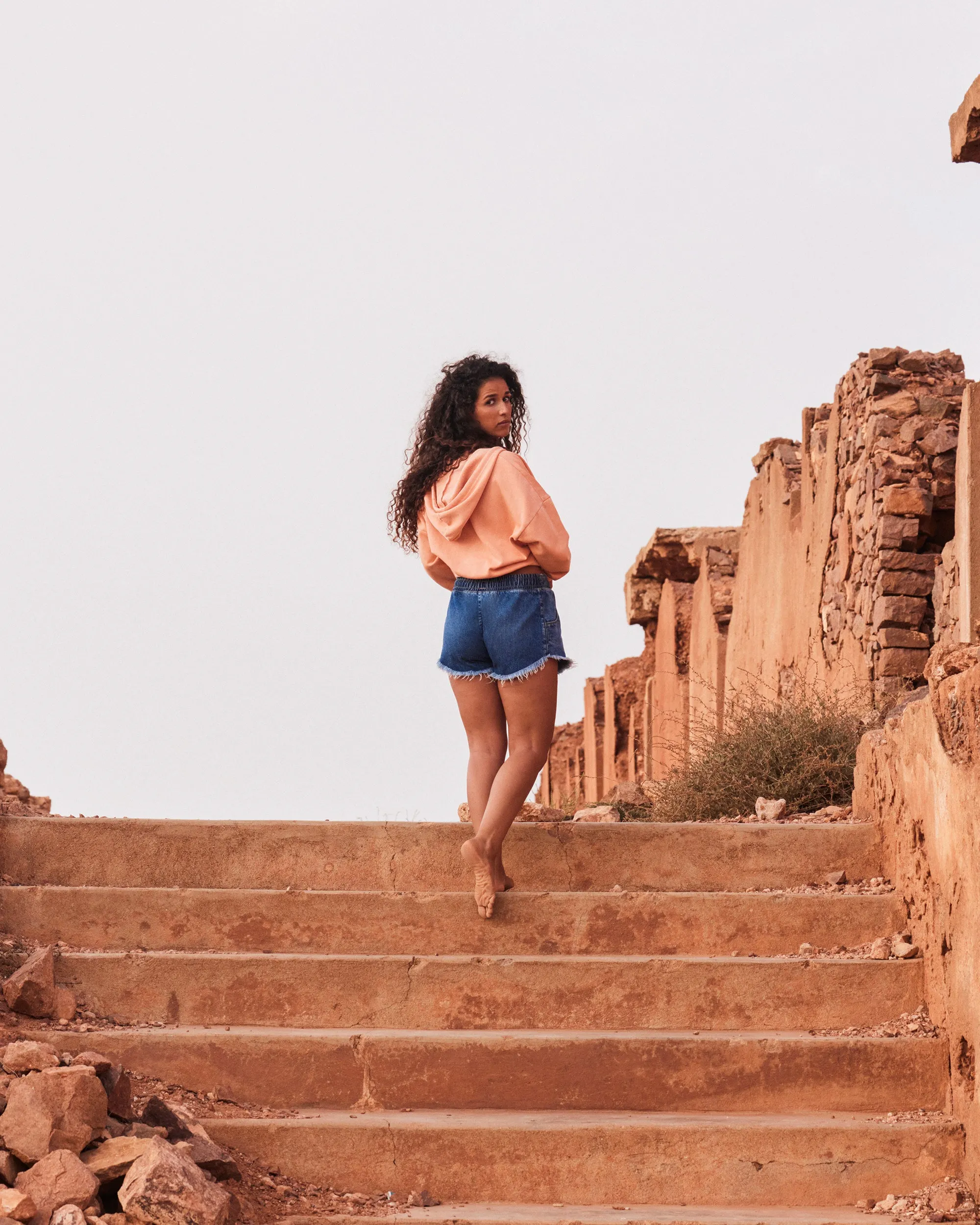 Scenic Route Denim Shorts - Medium Blue