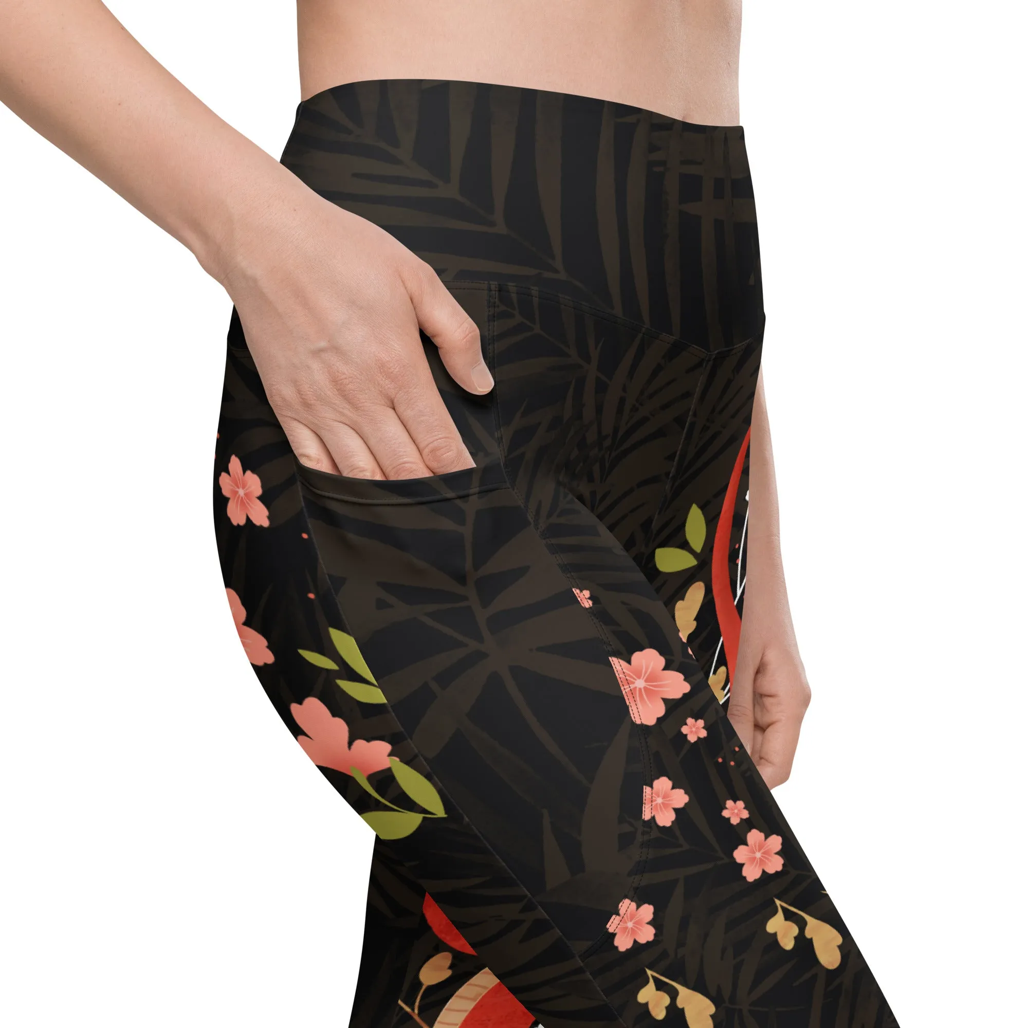 Snakes & Flowers Leggings With Pockets