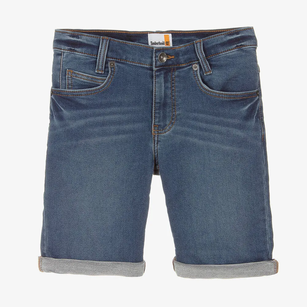 Teen Boys Blue Slim Fit Jersey Shorts