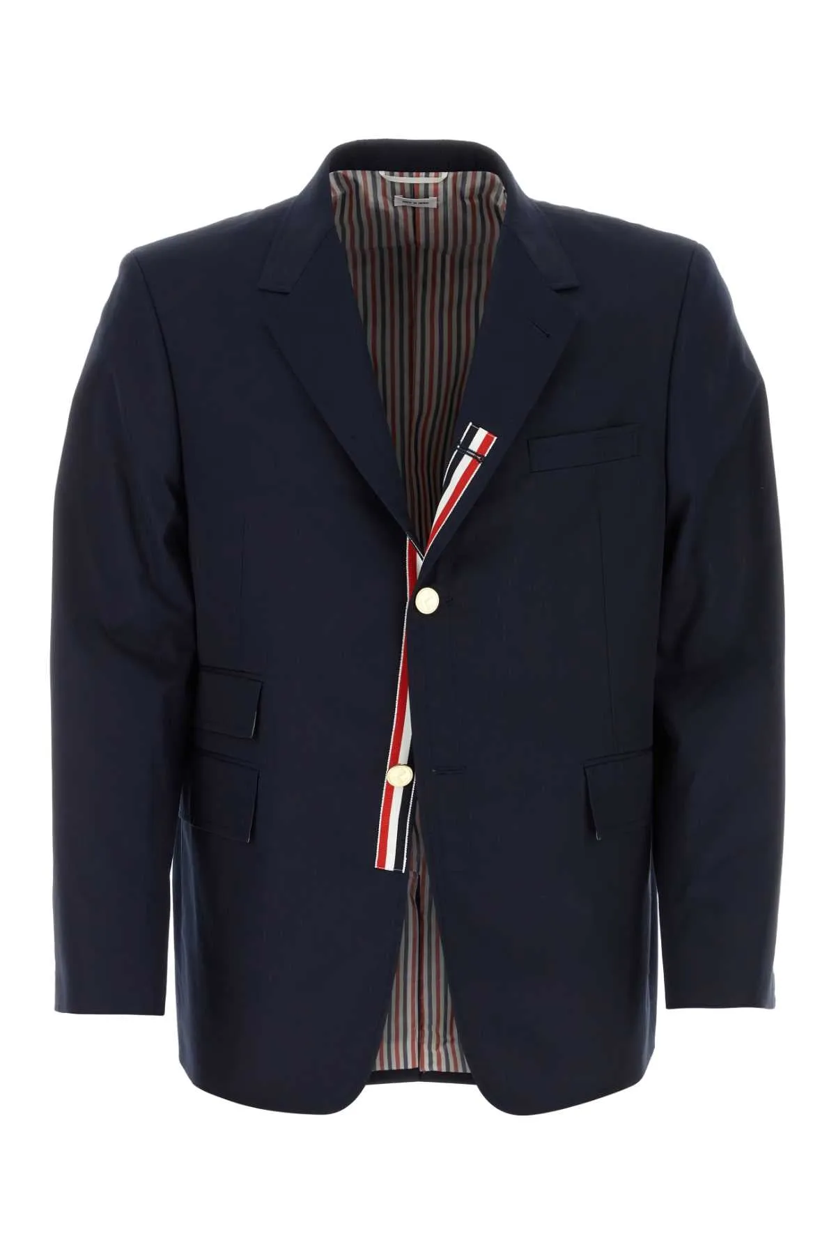 Thom Browne Navy Blue Jersey Blazer