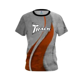 Track Rough Edges Orange CoolWick Bowling Jersey