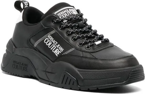 Versace Jeans Couture logo-print lace-up sneakers Black