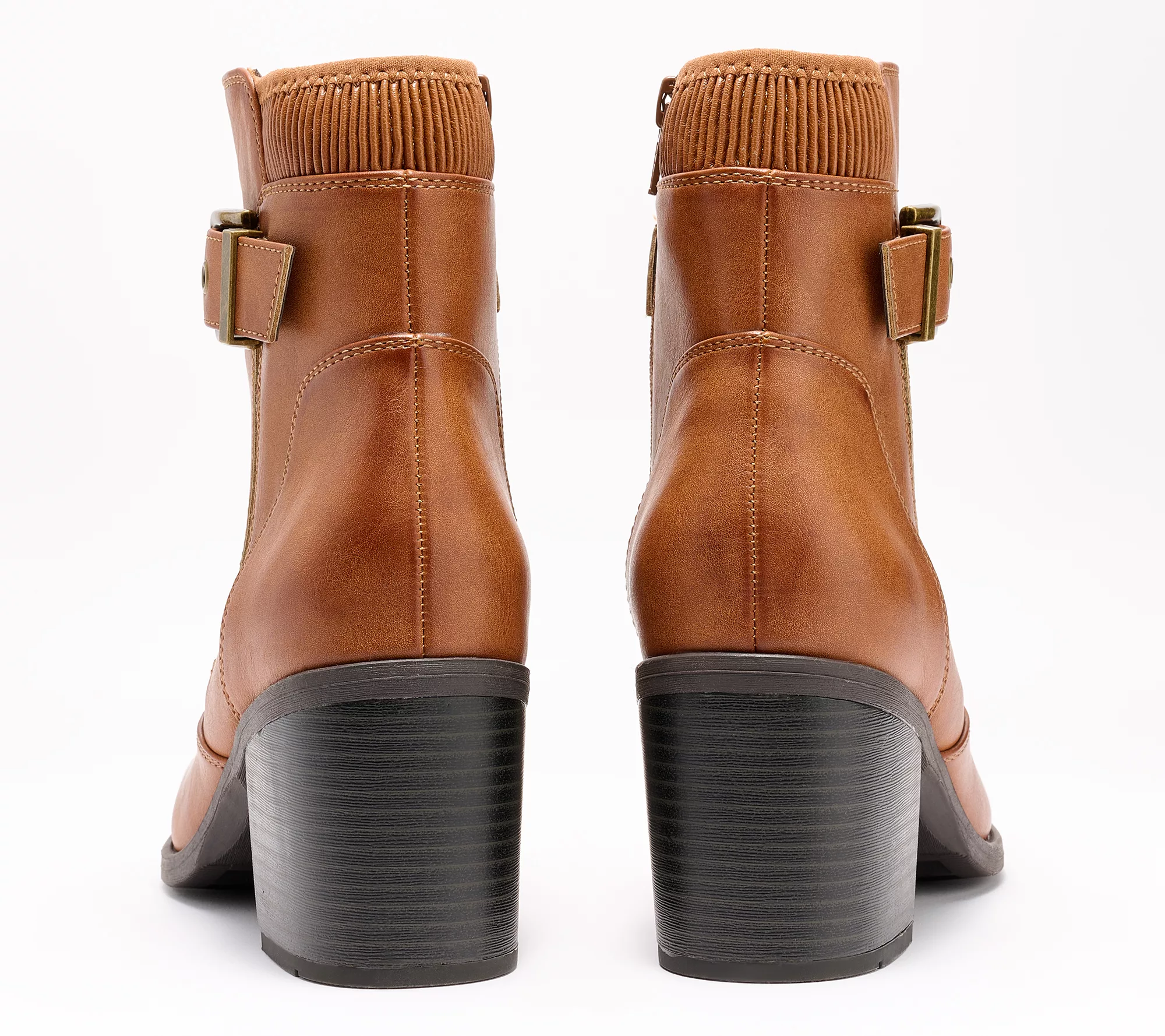 White Mountain Fashion Block Heel Boots - Dessert